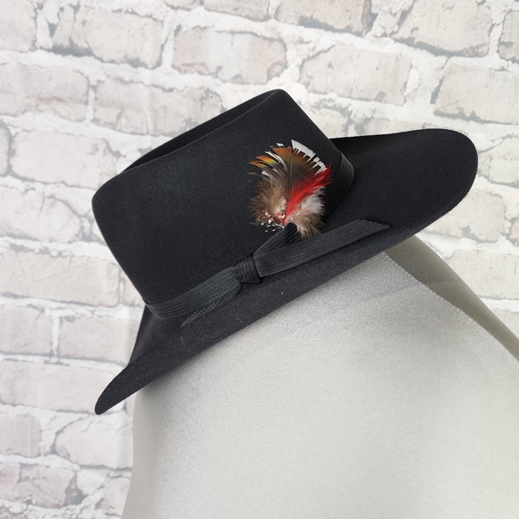 Akbura Snowy River Cowboy Hat Pure Fur Felt Size 56 Black Australia - Picture 2 of 10